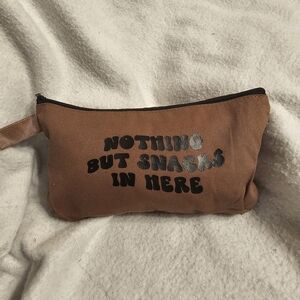 Handmade Beautiful Beacons Nothing But Snacks Brown Pouch